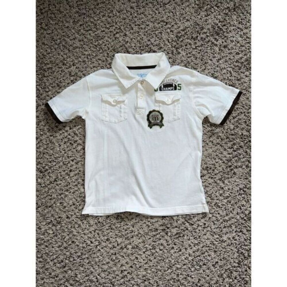 Toughskins boys white polo size‎ 7